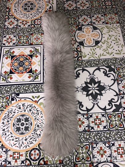 Новый Меховой воротник серый