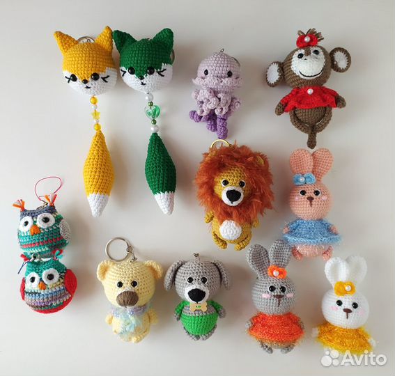 Вязаные брелки
