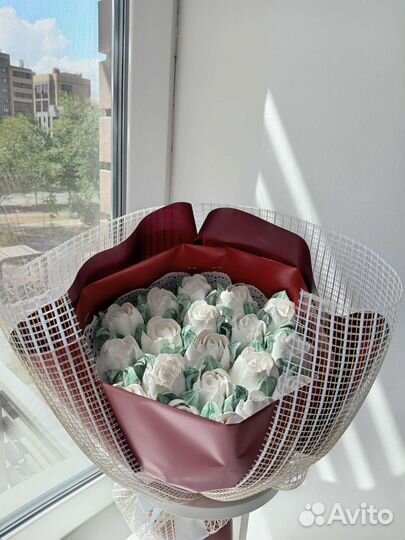 Сладкий букет из зефирных роз