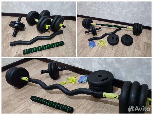 Гантели 30 кг + 2 грифа для штанг