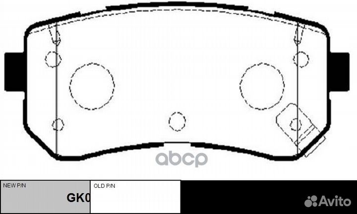 Колодки тормозные дисковые KIA GK0555 ckkk-49 CTR