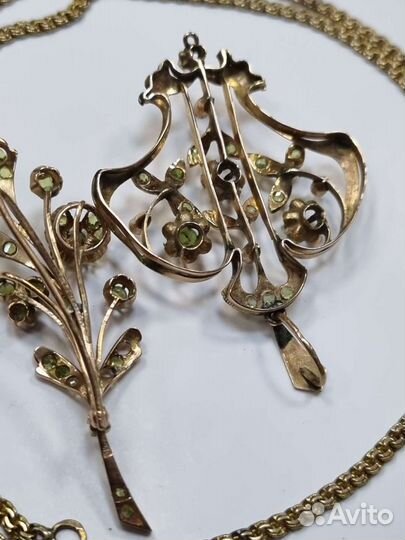 Золотые украшения, 19 века. стиле модерн