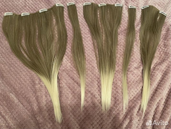 Волосы на заколках