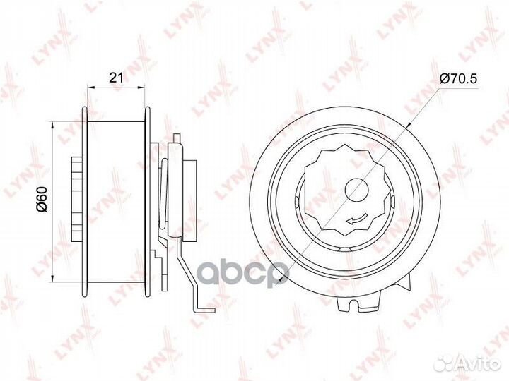Ролик натяжной ремня грм PB-1262 lynxauto