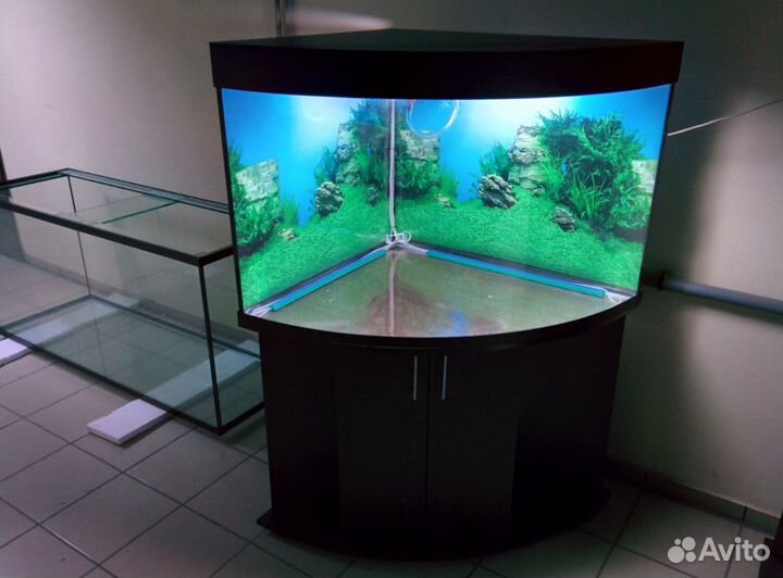Аквариум 300л. угловой полукруглый, AguaStudio