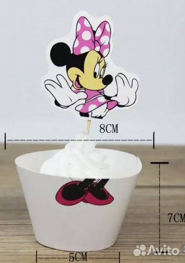 Форма и украшение топперы для капкейков минни