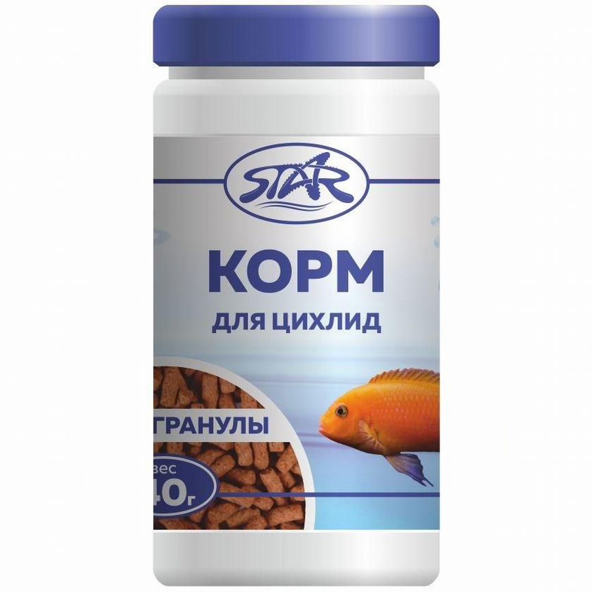 Корм 40г star гранулы для цихлид