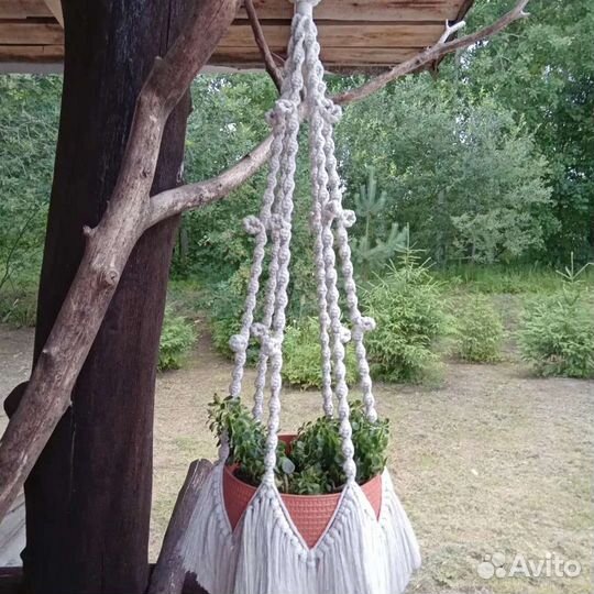 Подвес макраме для кашпо
