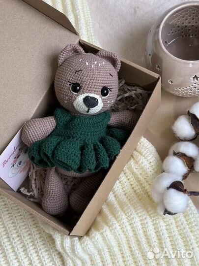 Мишка вязаный