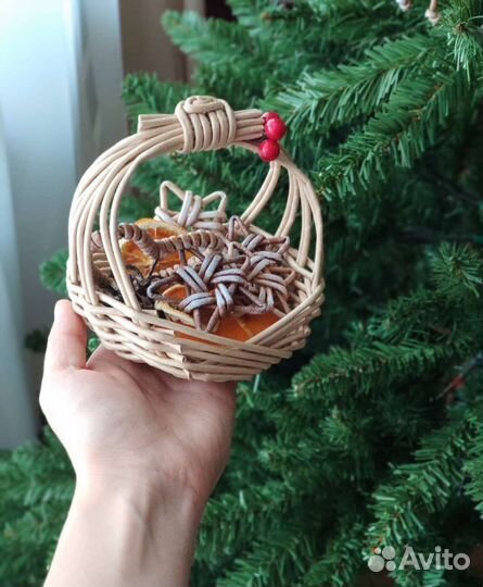 Набор новогодних игрушек из эко-лозы