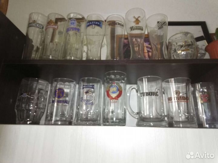 Коллекция пивных кружек и бокалов