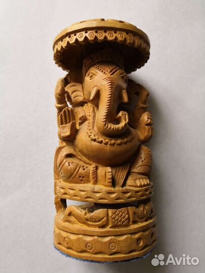 Ганеша. Резьба по дереву. Фигурка