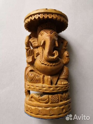 Ганеша. Резьба по дереву. Фигурка