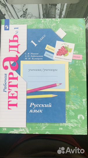Русский язык. 1 класс. Рабочая тетрадь. 2 шт