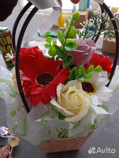 Мыльные букеты ручной работы