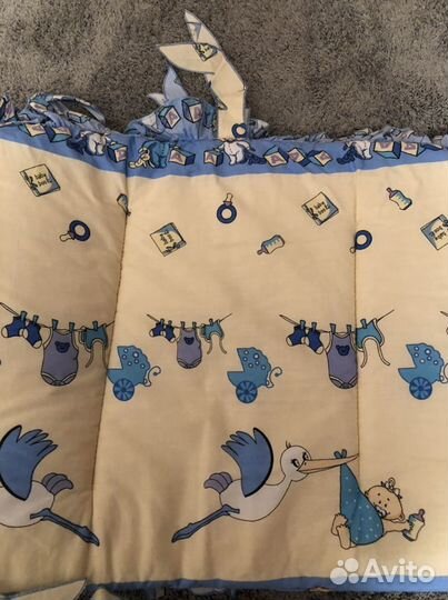 Двусторонние бортики на кроватку+2ком пост