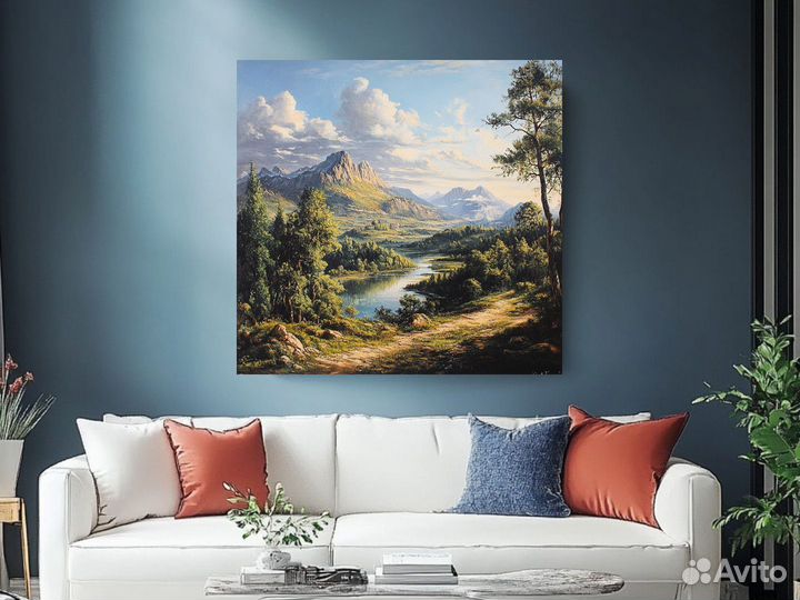 Интерьерная картина Скандинавский пейзаж Премиум