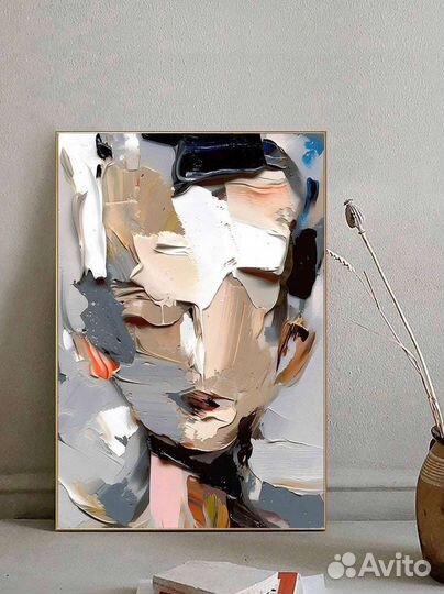 Модная картина маслом портрет в абстракции