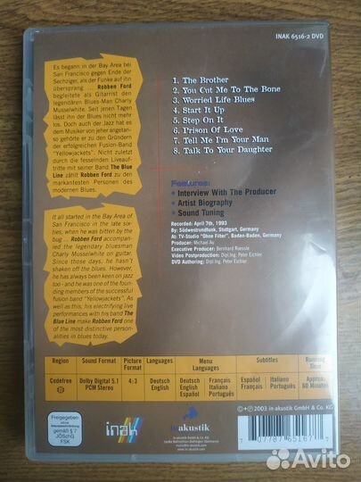 Robben Ford автограф DVD фирменные Музыка