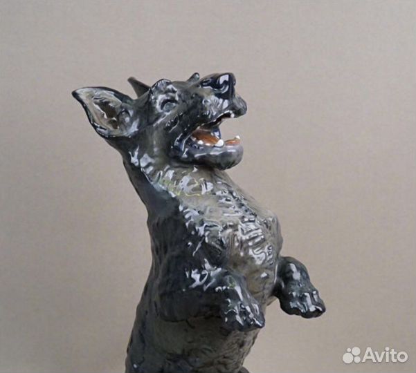 Интерьер фарфоровая фигурка скотчтерьер Германия