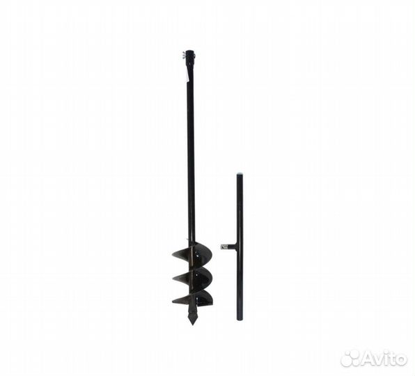 Бур шнек 200 мм. Длина 1 м. С удлинитем