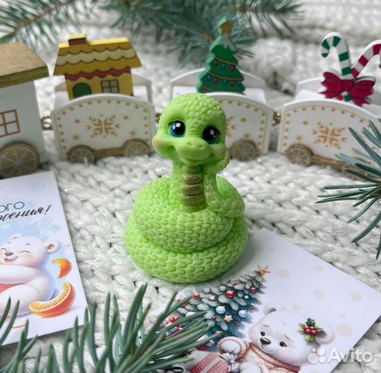 Символ года 2025 змея мыло ручной работы