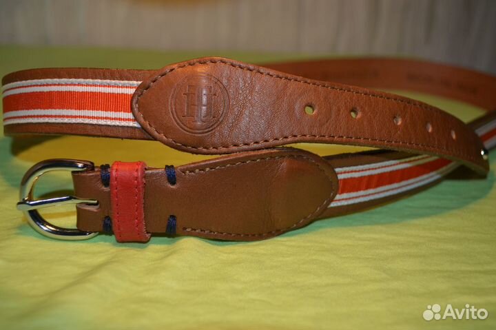 Peмень кожаный новый Tommy