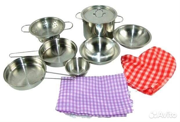 Помогаю маме. Набор металл. посуды для кухни 9пр