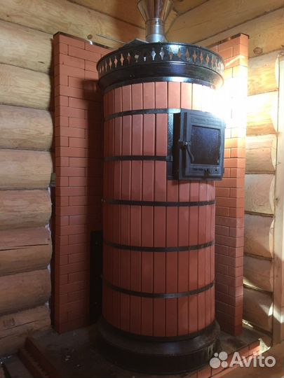 Кирпичная банная печь с каменкой для Русской бани