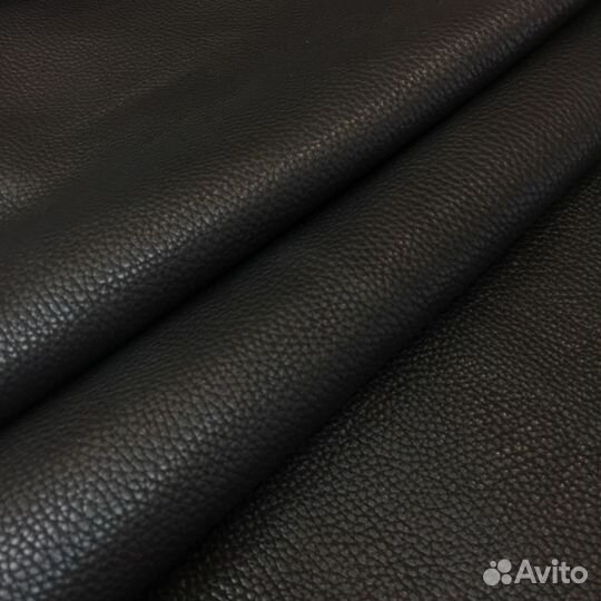 Кожа натуральная. Флотер черного цвета