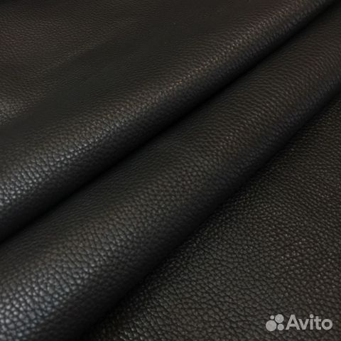 Кожа натуральная. Флотер черного цвета