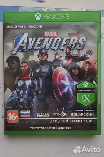 Marvel avengers xbox one диск(как новый)