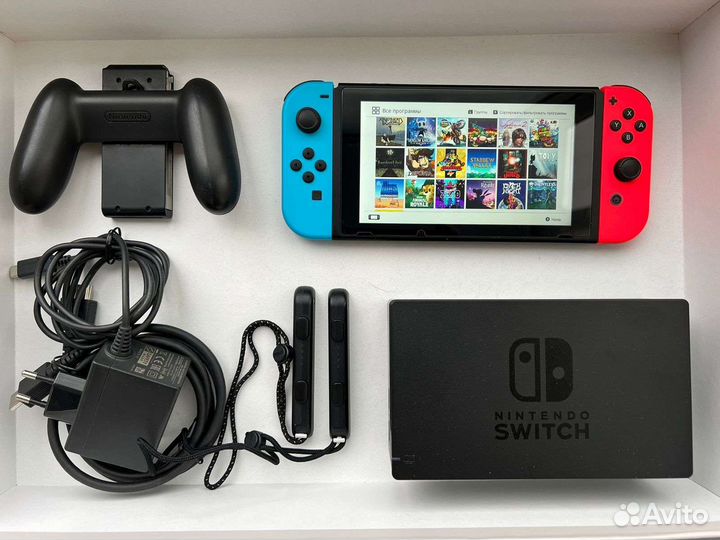 Nintendo Switch прошитая Atmosphere Kefir + игры