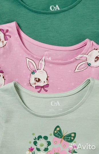 Комплект платьев C&A для девочек новые р 128
