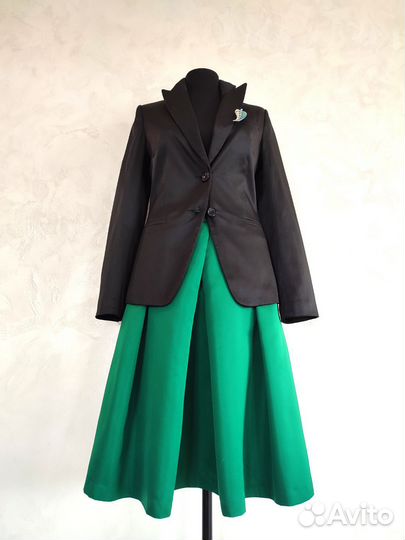 H&M Роскошный базовый атласный пиджак жакет 42-44