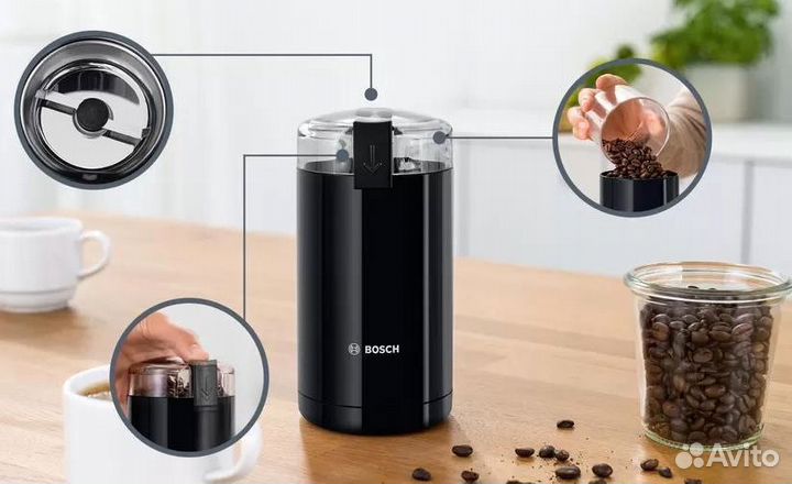 Крышка с кнопкой кофемолки Bosh прозрачная