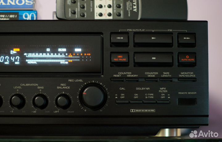 Топовая кассетная дека Akai GX-69 + пульт