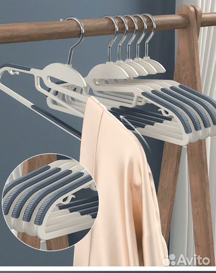 Набор вешалок плечиков противоскользящих 10 шт