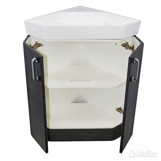 Тумба для ванной Mixline Кварц-67 напольная, угловая серая под ум. Quartz-50 (540986)