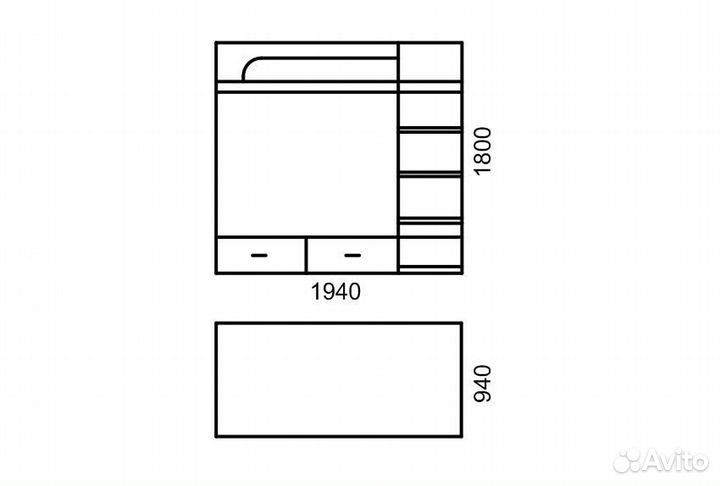 Продам детскую двухъярусную кровать