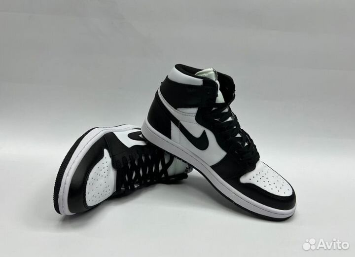 Кроссовки Nike Air Jordan 1 Black & White Люкс