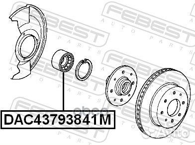 Подшипник ступицы колеса перед прав/лев DAC