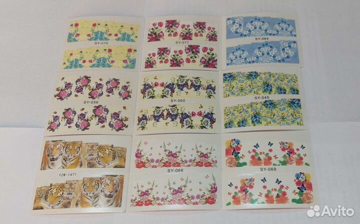 Наклейки слайдеры для ногтей