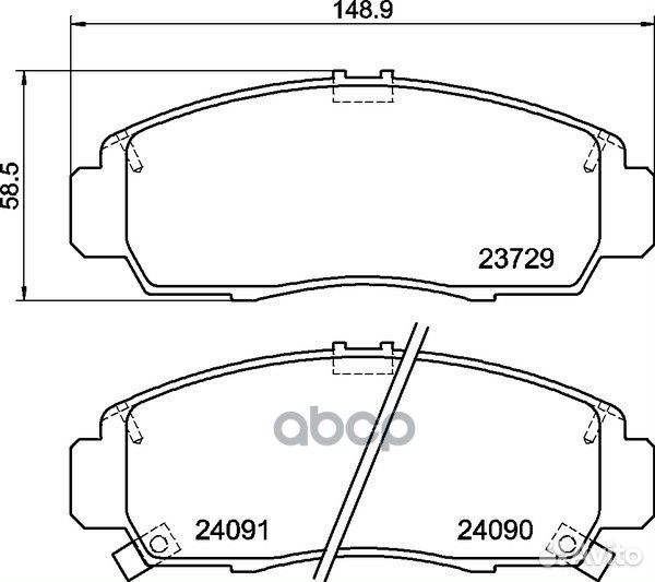 Колодки тормозные дисковые перед (PF-8614)