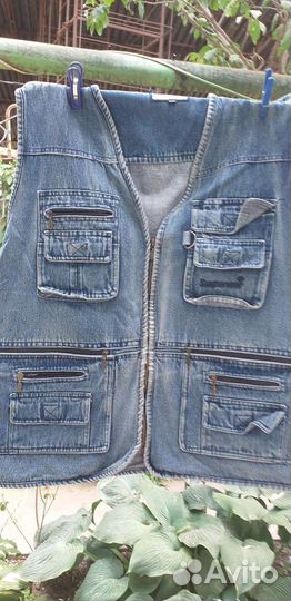 Джинсовая безрукавка мужская