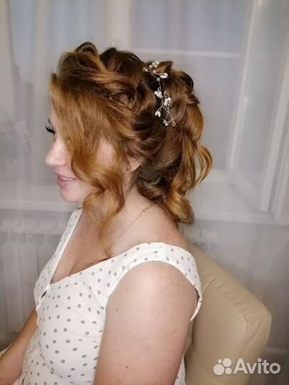 Прическа, укладка, локоны, плетение