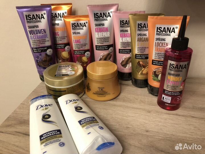 Шампунь,бальзам,маска для волос,Isana,Loreal,Dove