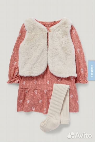 Платье жилетка колготки (комплект) C&A 74