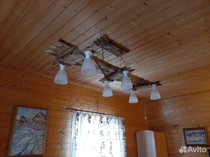 Люстра потолочная из дерева