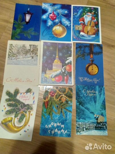 Новогодние Советские открытки и Дизайнерские